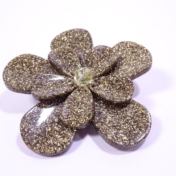 Pono By Joan Goodman Shimmer Gold Layer Flower Pearl Pin  Brooch NWOT 198 - Picture 3 of 8